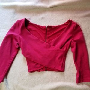 Bebe Long Sleeve Crop Top
